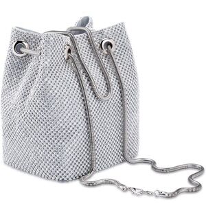 Rhinestone Mini Bucket Bag